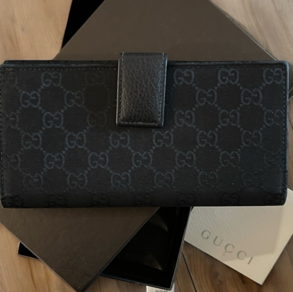 Gucci Monogram Eclipse Continental Wallet - image 3